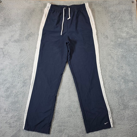 Nike Other - Nike Track Pants Mens Medium Navy Blue White Side Stripe Vintage Windbreaker Y2K
